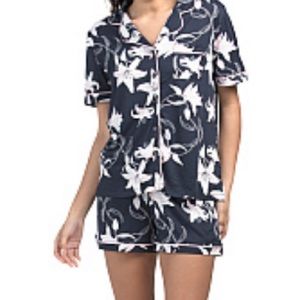 NWT Jones New York Peached floral pajamas set